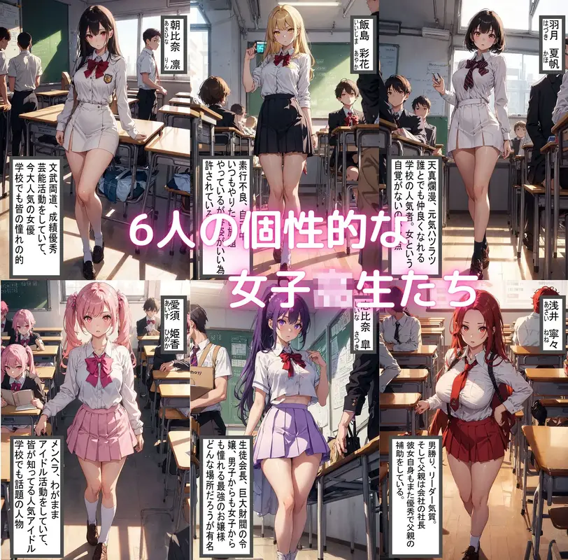 6人の訳アリ女子校生を●す話【セリフ付き】 サンプル画像 1枚目