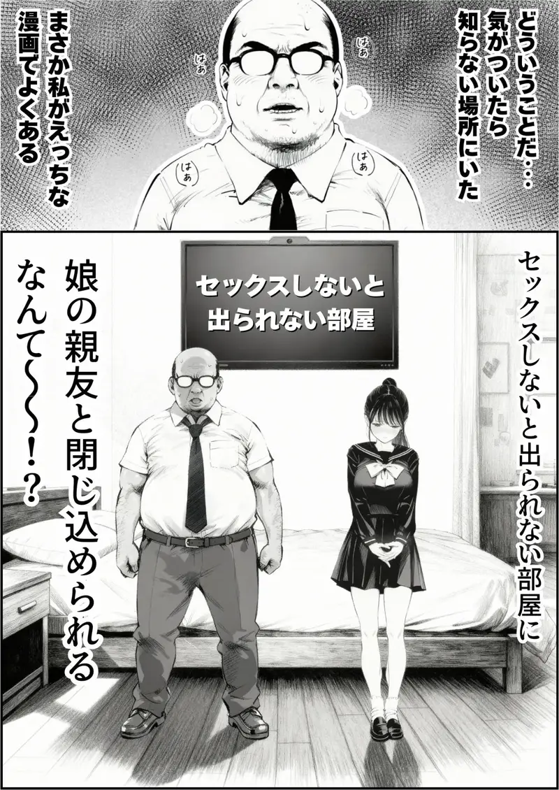セックスしないと出られない部屋に娘の親友と閉じ込められたんだが・・・ サンプル画像 1枚目