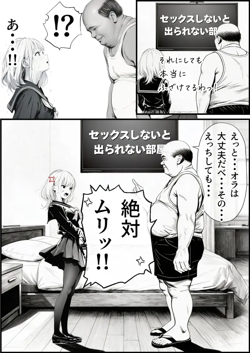 セックスしないと出られない部屋に親友のパパと閉じ込められたんですけど〜！？ サンプル画像 2枚目